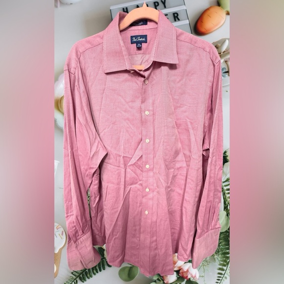 Paul Fredrick Other - Paul Fredrick men’s size 16.5 34 button front dress shirt cufflinks rose pink